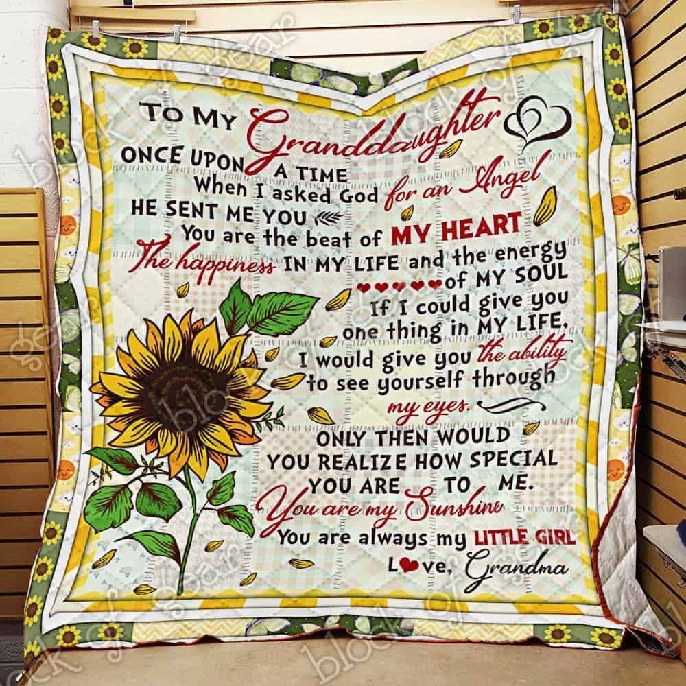 My Granddaughter, My Sunshine CL19100594MDQ Quilt Blanket