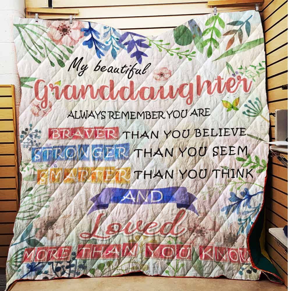 My Granddaughter You Are Braver Than You Believe Quilt Dhc11121472Dd