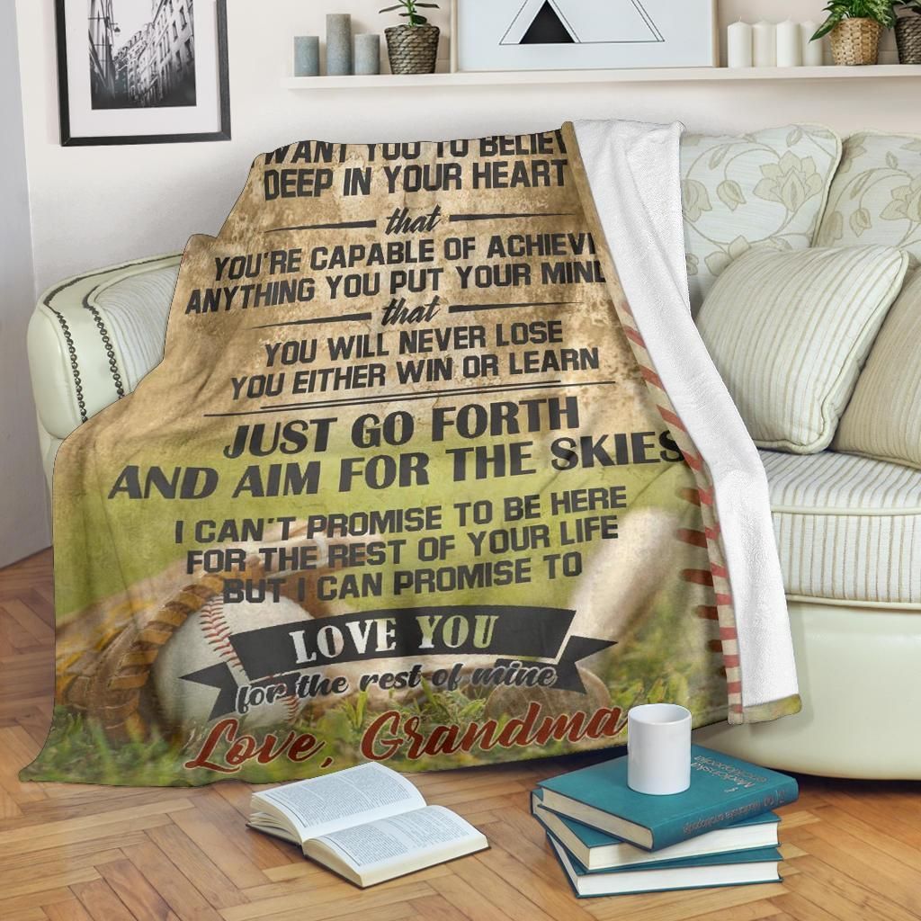 My Grandson Baseball Sherpa Fleece Blanket