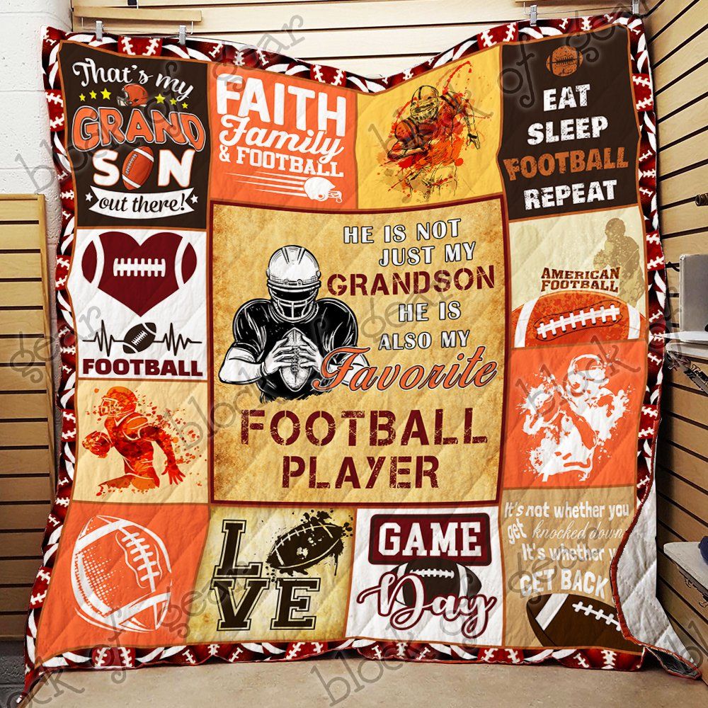 My Grandson My Favorite Football Player Quilt Nh132 Dhc11124205Dd
