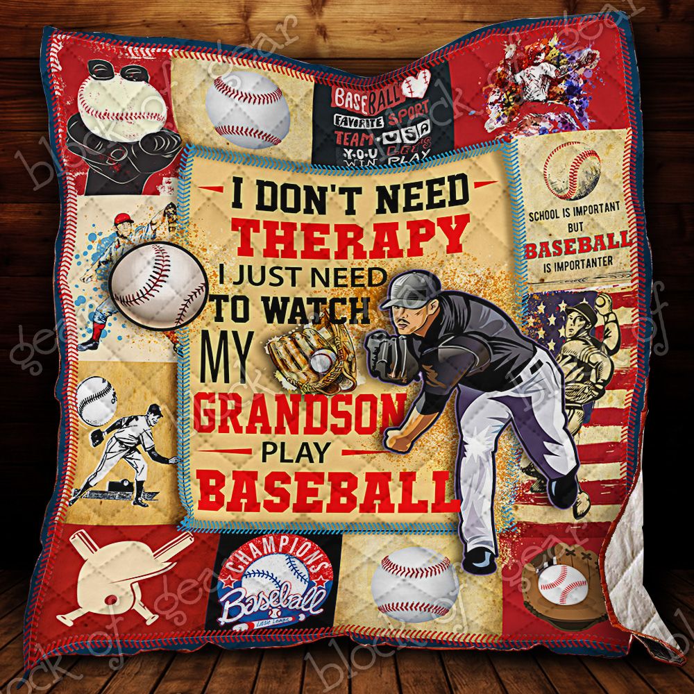 My Grandson Play Baseball Quilt Np136 Dhc11122129Dd