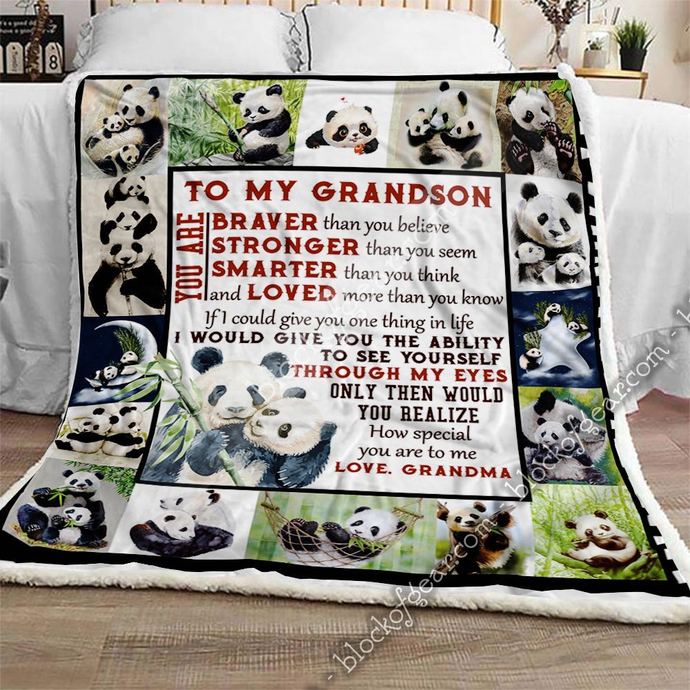 My Grandson You Are Loved More Than You Know Sherpa Fleece Blanket