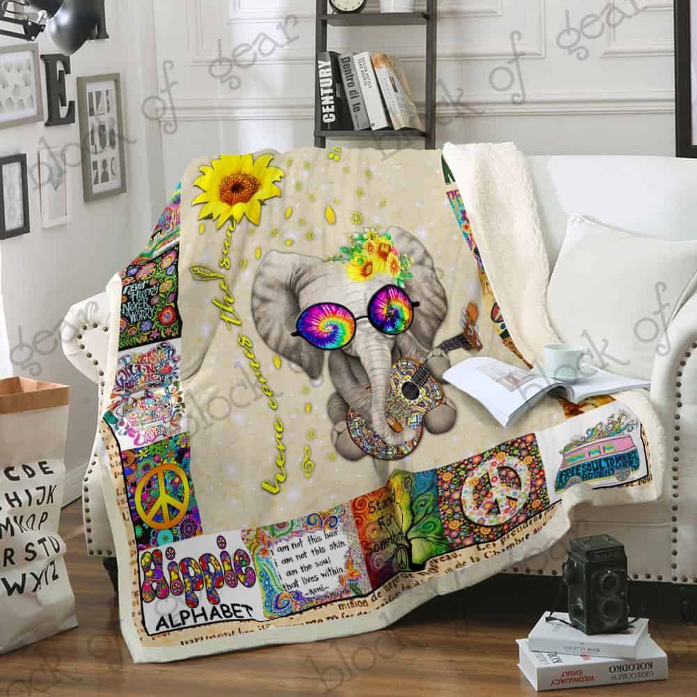 My Happy Hippie Sunshine Fleece Blanket