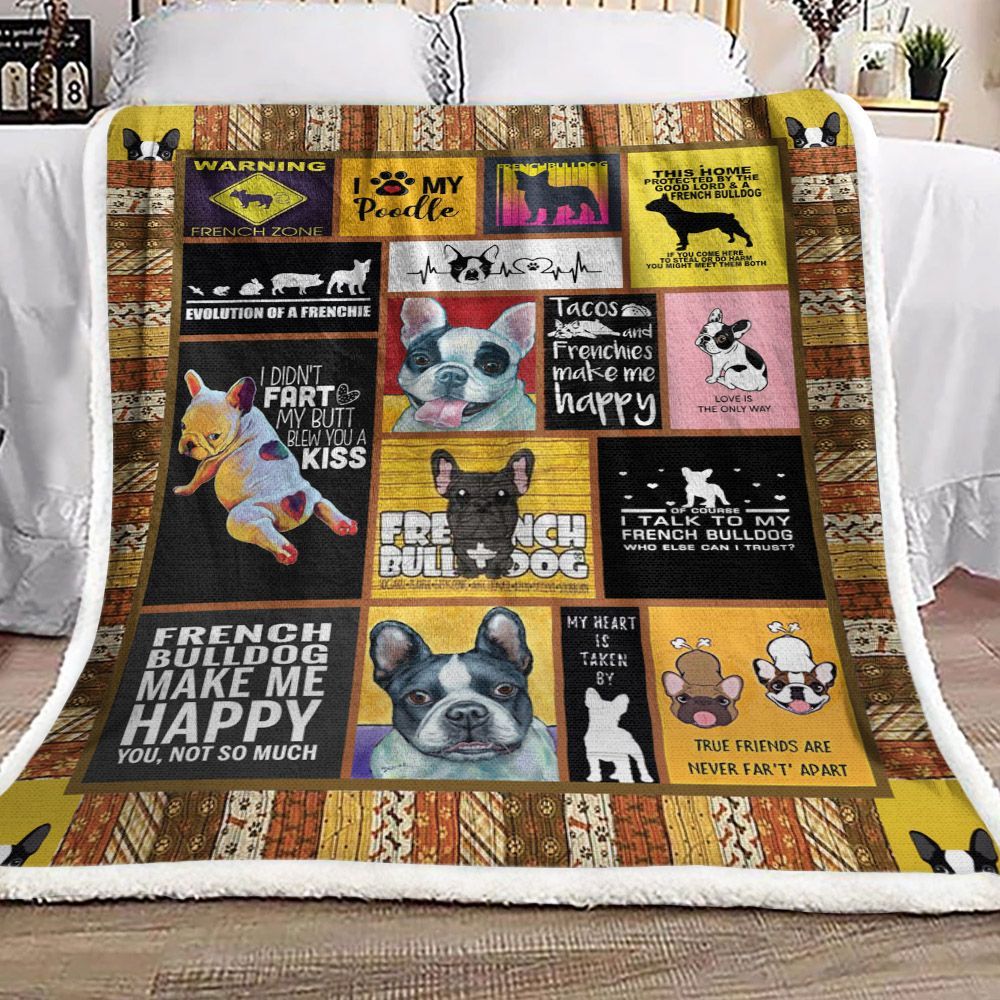 My Heart Is Taken By French Bulldogs Sherpa Fleece Blanket