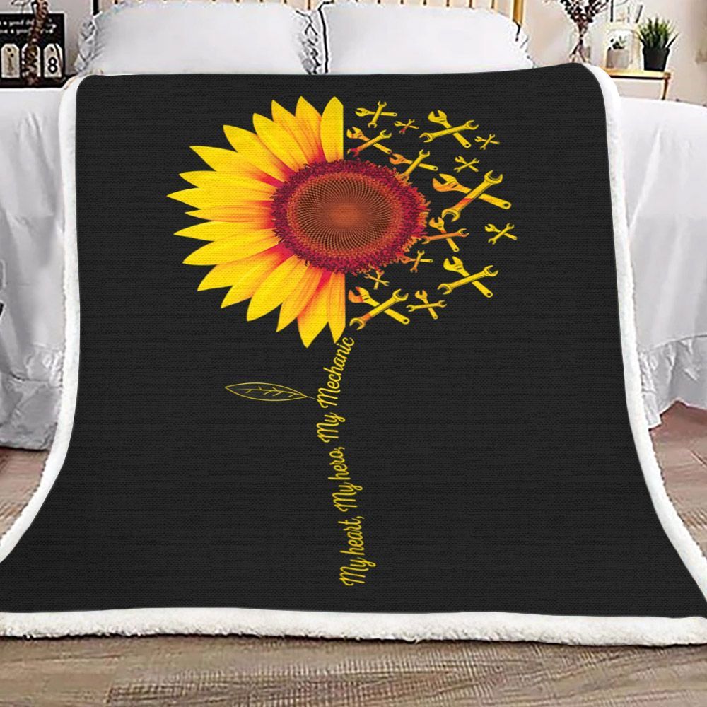 My Hero Mechanic Sherpa Fleece Blanket
