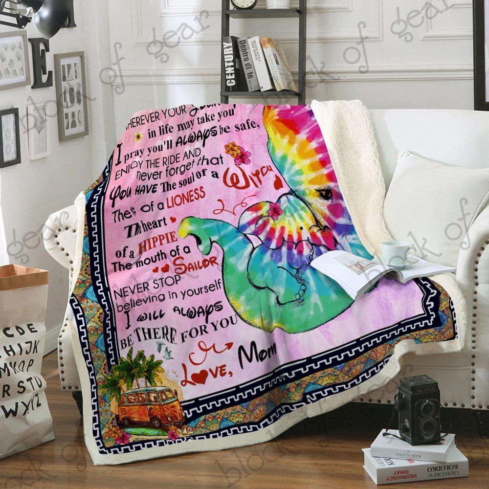 My Hippie Daughter Sherpa Fleece Blanket