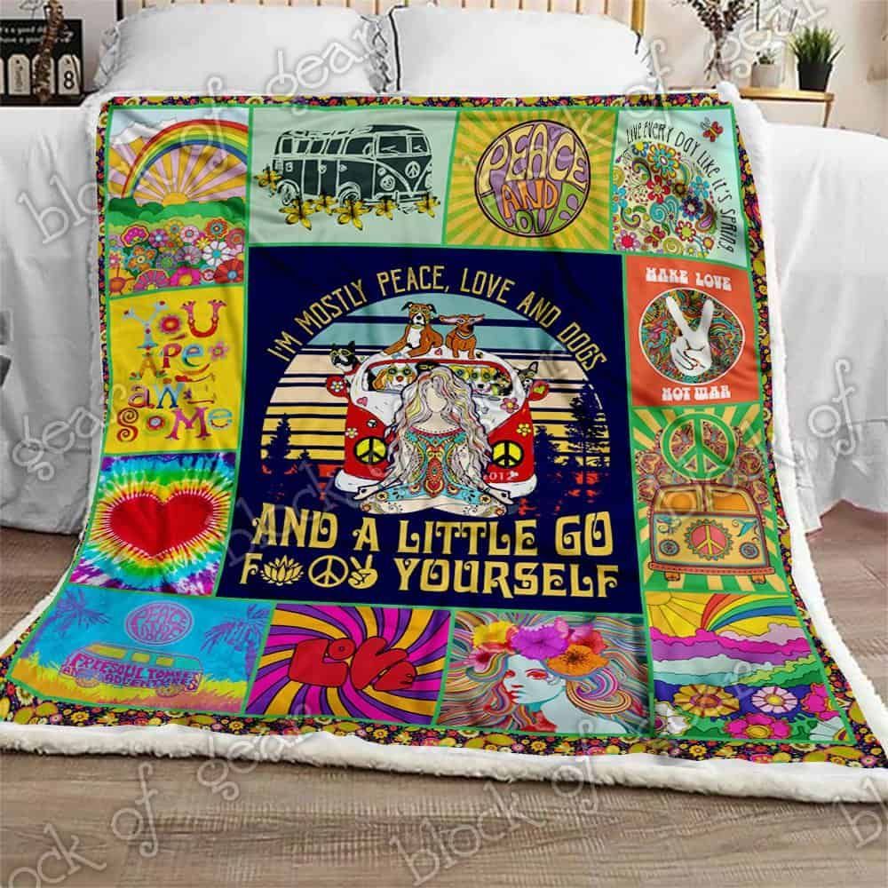 My Hippie Life Fleece Blanket