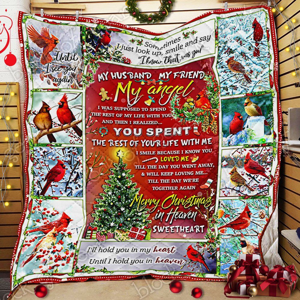 My Husband My Angel Merry Christmas Quilt Psl613B Dhc11122814Dd