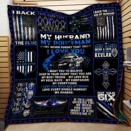 My Husband, My Policeman CL2100358MDQ Quilt Blanket