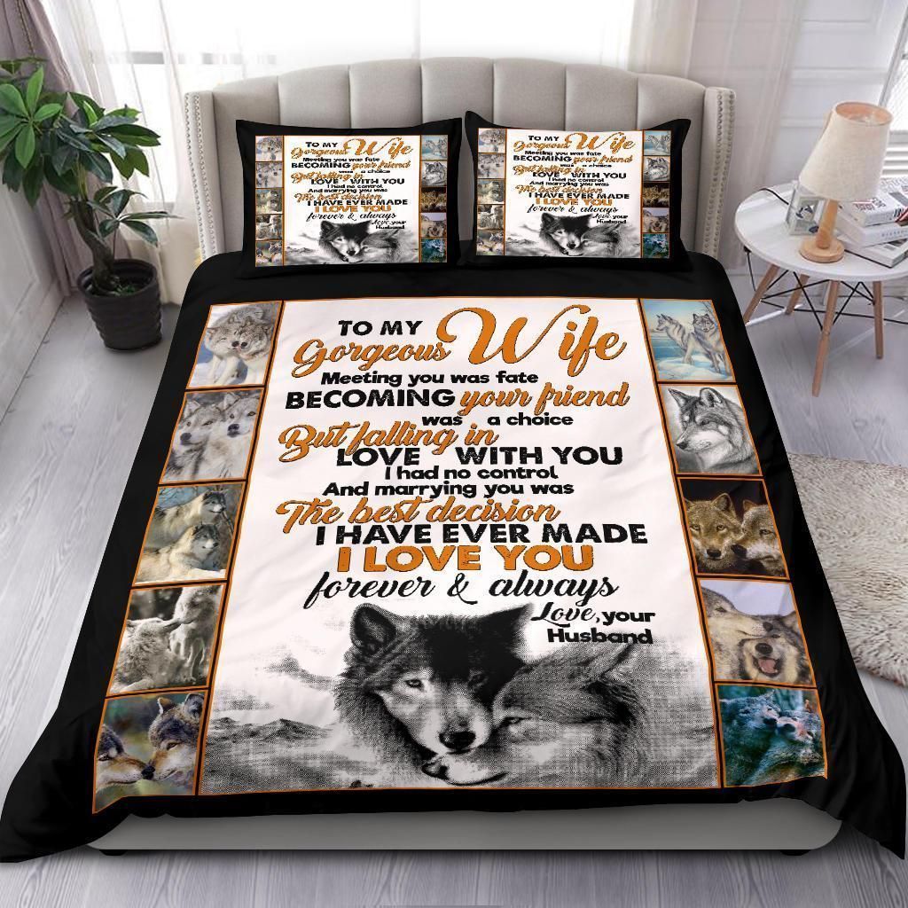 My Husband Wolf To Wife I Love You Bedding Set