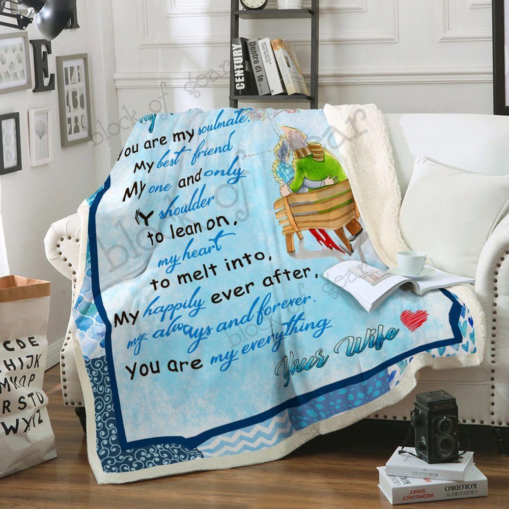 My Husband You Are My Everything Sherpa Fleece Blanket