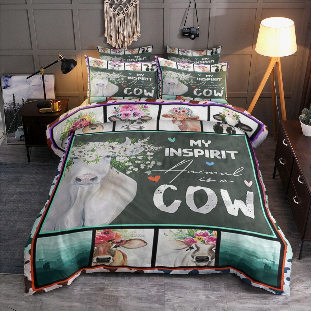 My Inspirit Animal Is A Cow Bedding Set