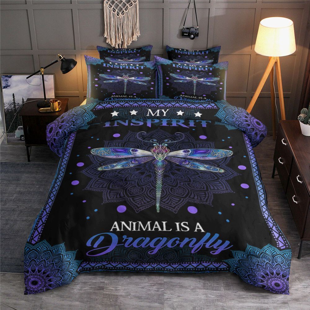 My Inspirit Animal Is A Dragonfly Bedding Set