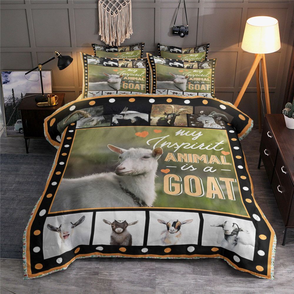 My Inspirit Animal Is A Goat Bedding Set