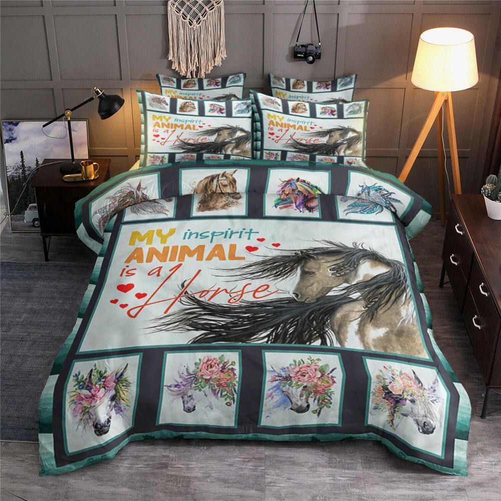 My Inspirit Animal Is A Horse Bedding Set
