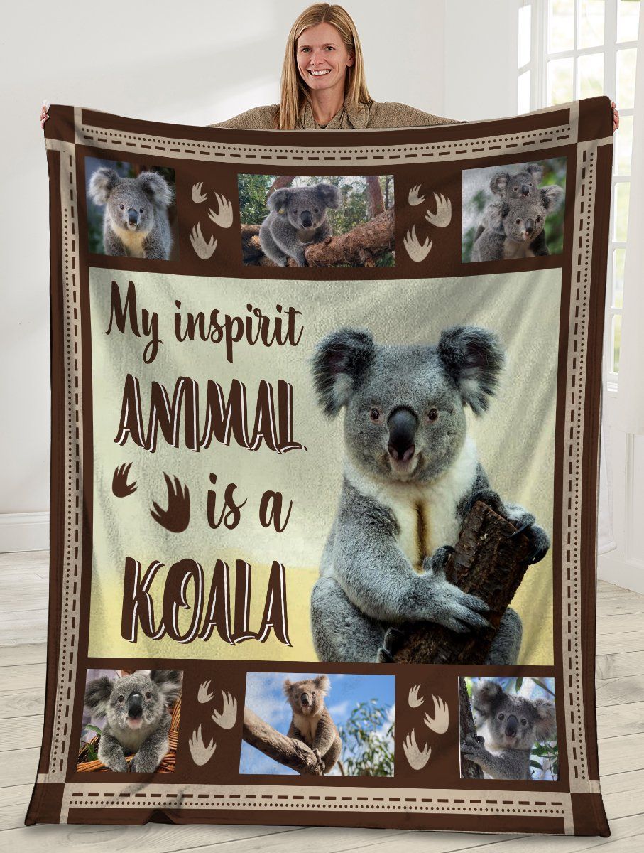 My Inspirit Animal Is A Koala Wild Animals Ultra Soft Cozy Plush Fleece Blanket