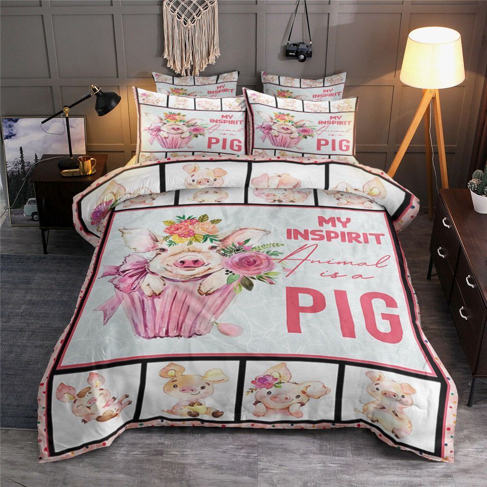 My Inspirit Animal Is A Pig Bedding Set
