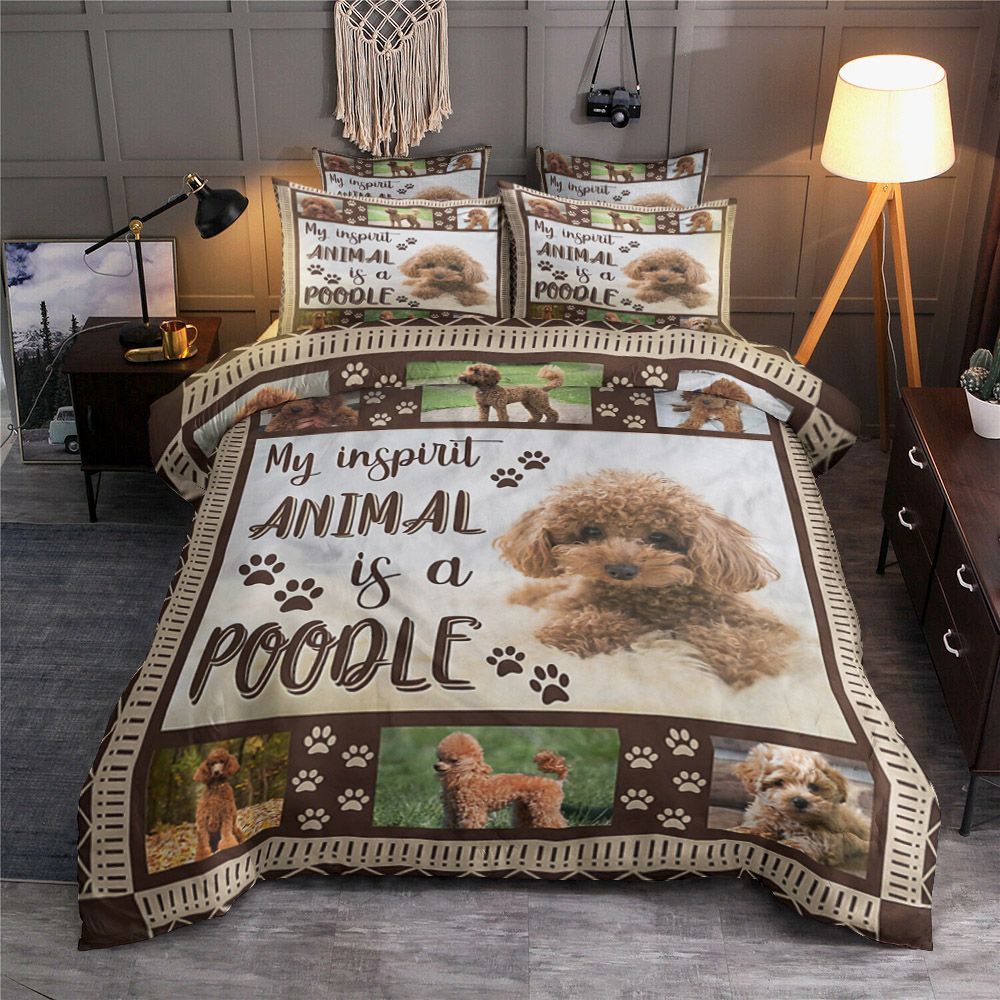 My Inspirit Animal Is A Poodle Bedding Set