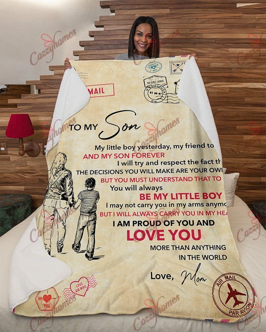 My Little Boy Yesterday Friend Today Fleece Blanket