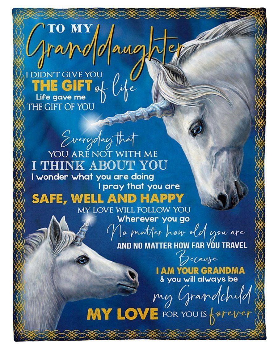 My Love For You Is Forever Quote Gift For Granddaughter From Grandma Fleece Blanket