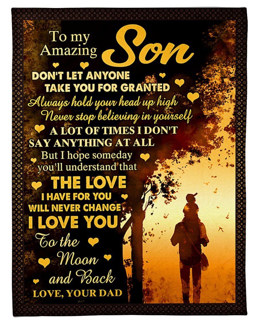 My Love For You’ll Never Change Fleece Blanket To Son Fleece Blanket