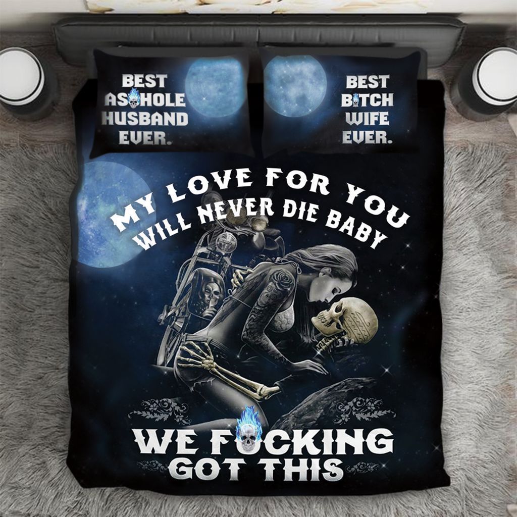 My Love For You Will Never Die Baby Skull Bedding Set