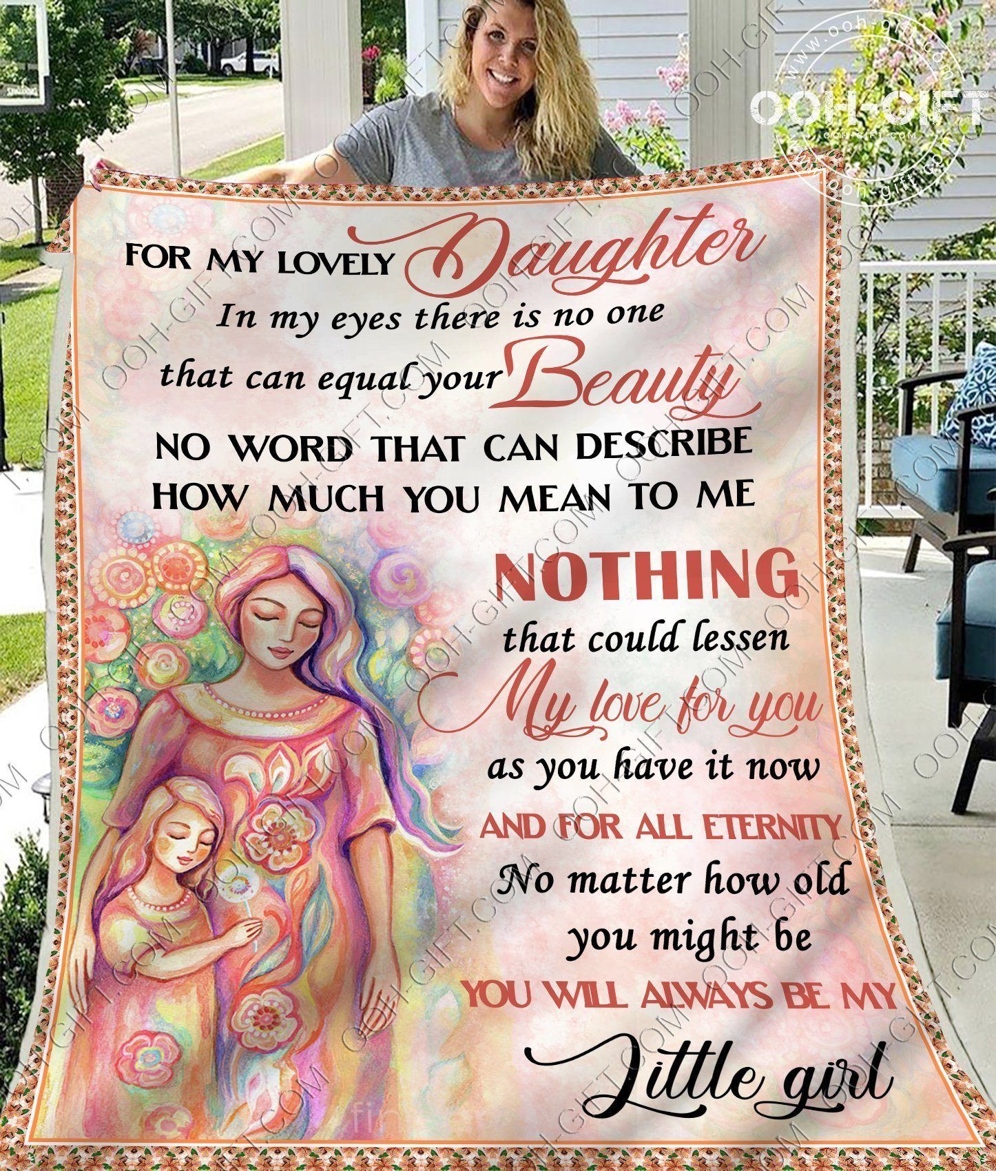 My Lovely Daughter Sherpa Fleece Blanket