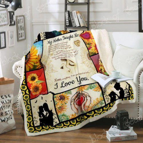 My Mother Sunflower Sherpa Fleece Blanket