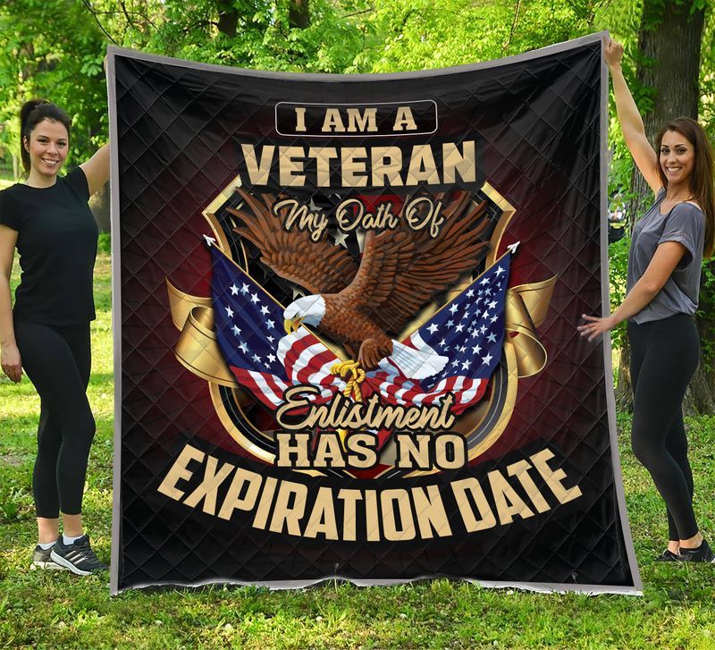 My Oath Of Enlistment I Am A Veteran Quilt Blanket DHC1402912TD