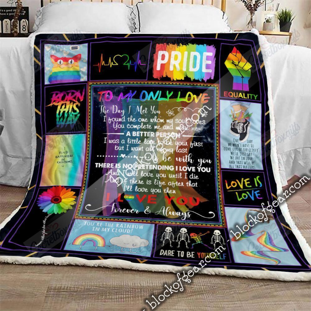 My Only Love I Love You LGBT Pride Fleece Blanket