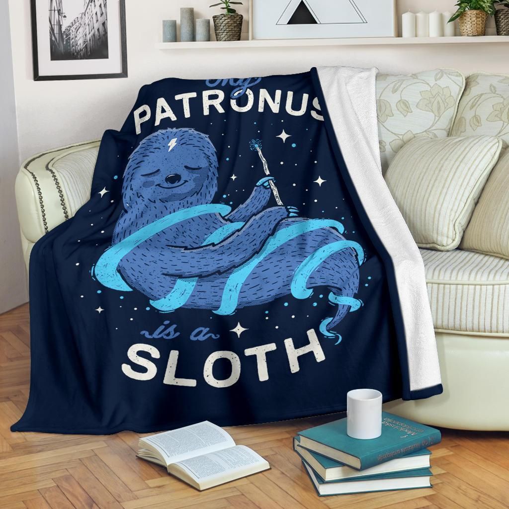 My Patrous Is Sloth Funny Gift Idea For Fans Printed Fleece Blanket