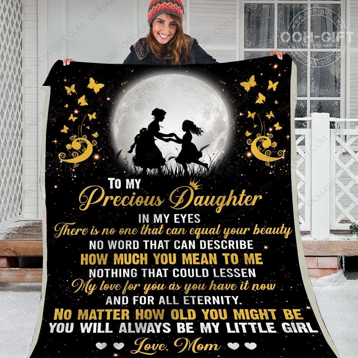 My Precious Daughter Sherpa Fleece Blanket