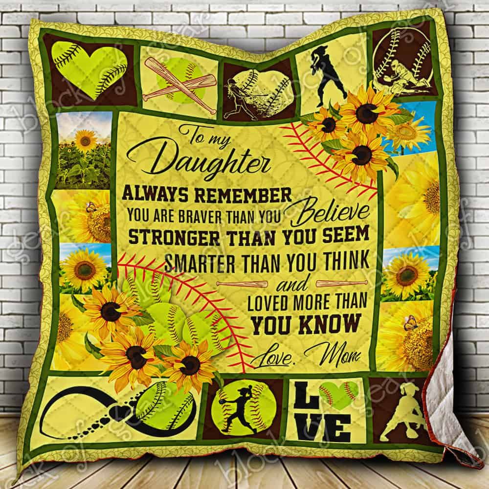 My Softball Daughter Quilt Np272 Dhc11124082Dd