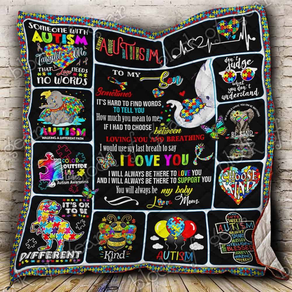 My Son, Autism CL19100604MDQ Quilt Blanket