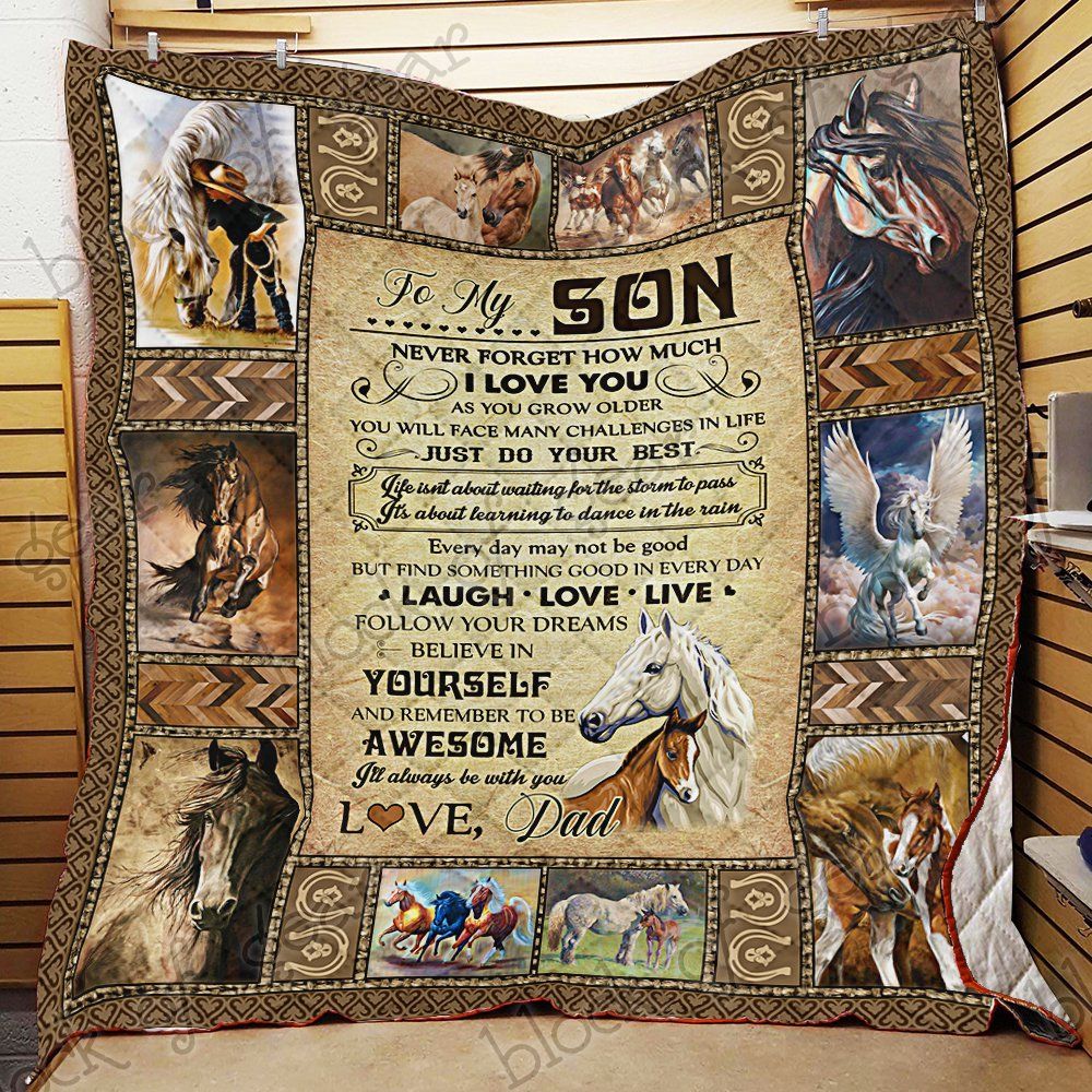 My Son Remember To Be Awesome Love Dad Quilt Psl841D Dhc11122849Dd