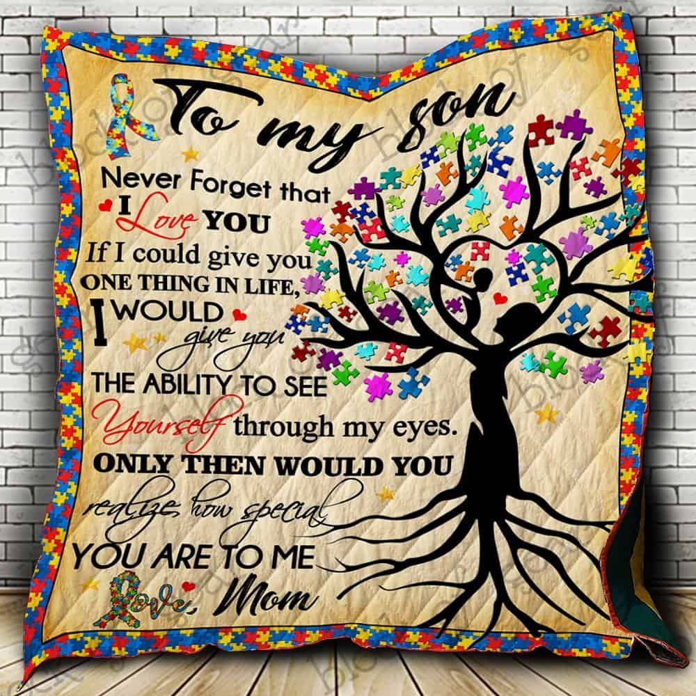 My Son You Are Special To Me Autism 8 GS-CL-LD2910 Quilt Blanket