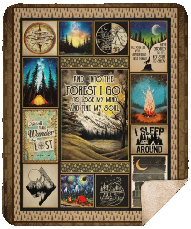 My Soul Camping Sherpa Fleece Blanket