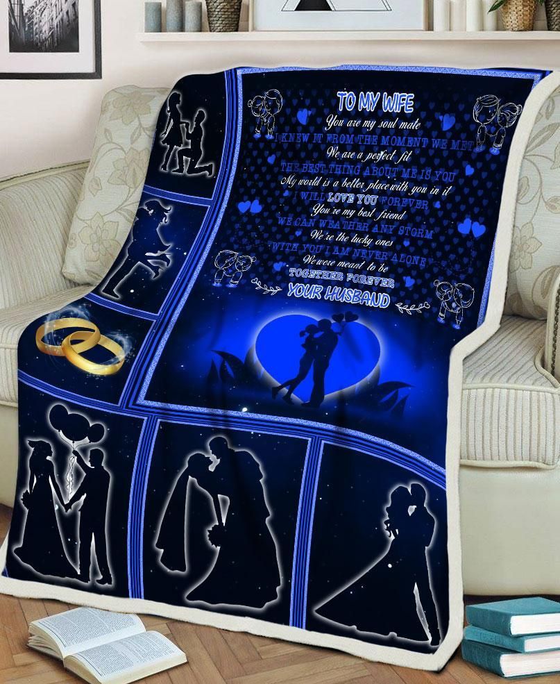 My Soul Mate Best Friend Husband Sherpa Fleece Blanket