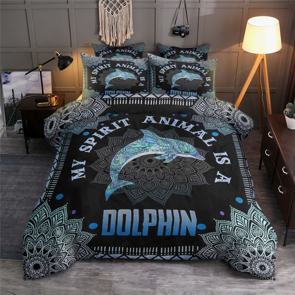 My Spirit Animal Is A Dolphin Bedding Set