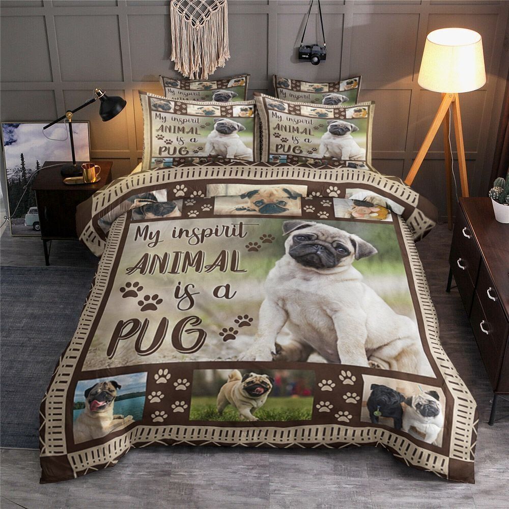 My Spirit Animal Is A Pug Bedding Set