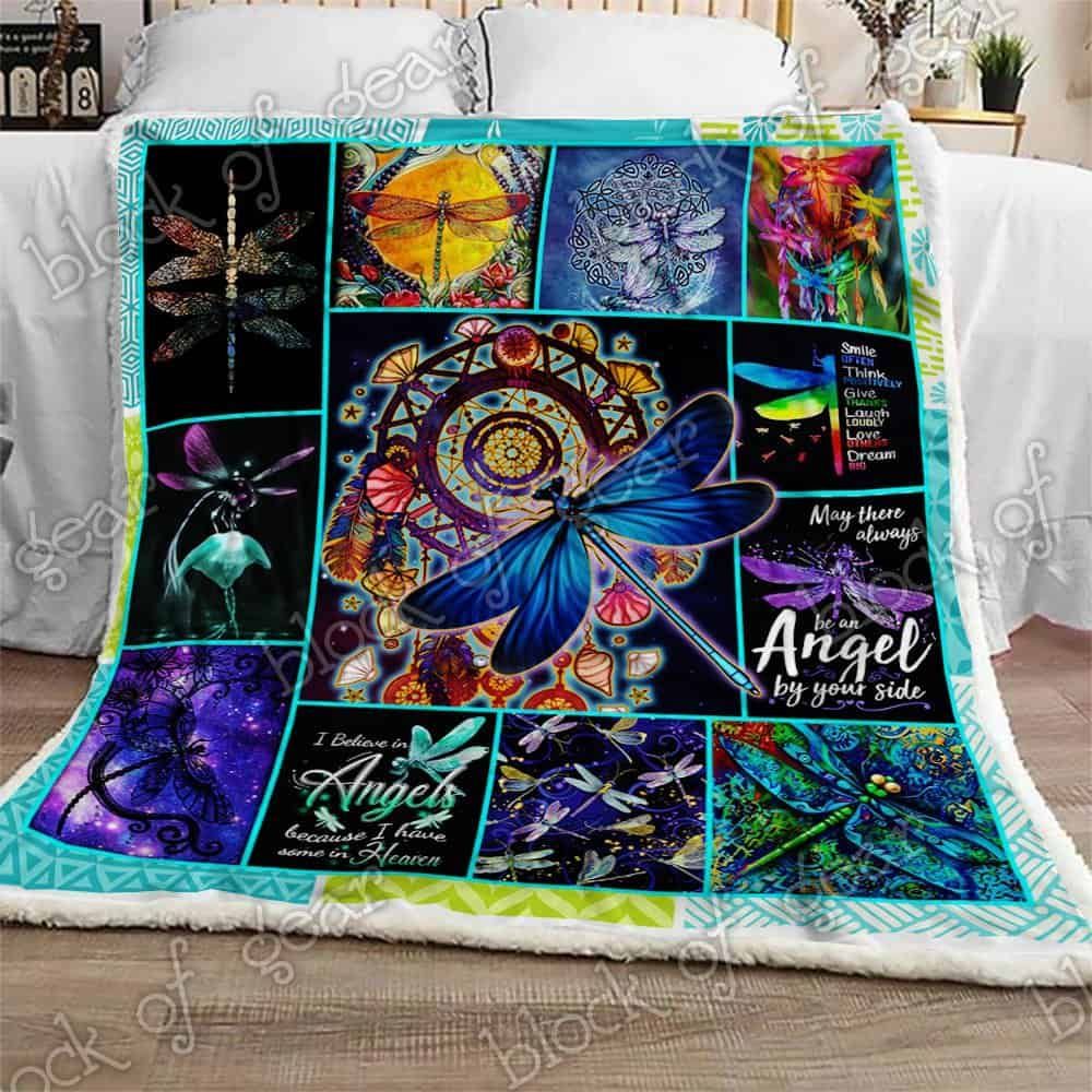 My Spirit Animal Is Dragonfly Fleece Blanket