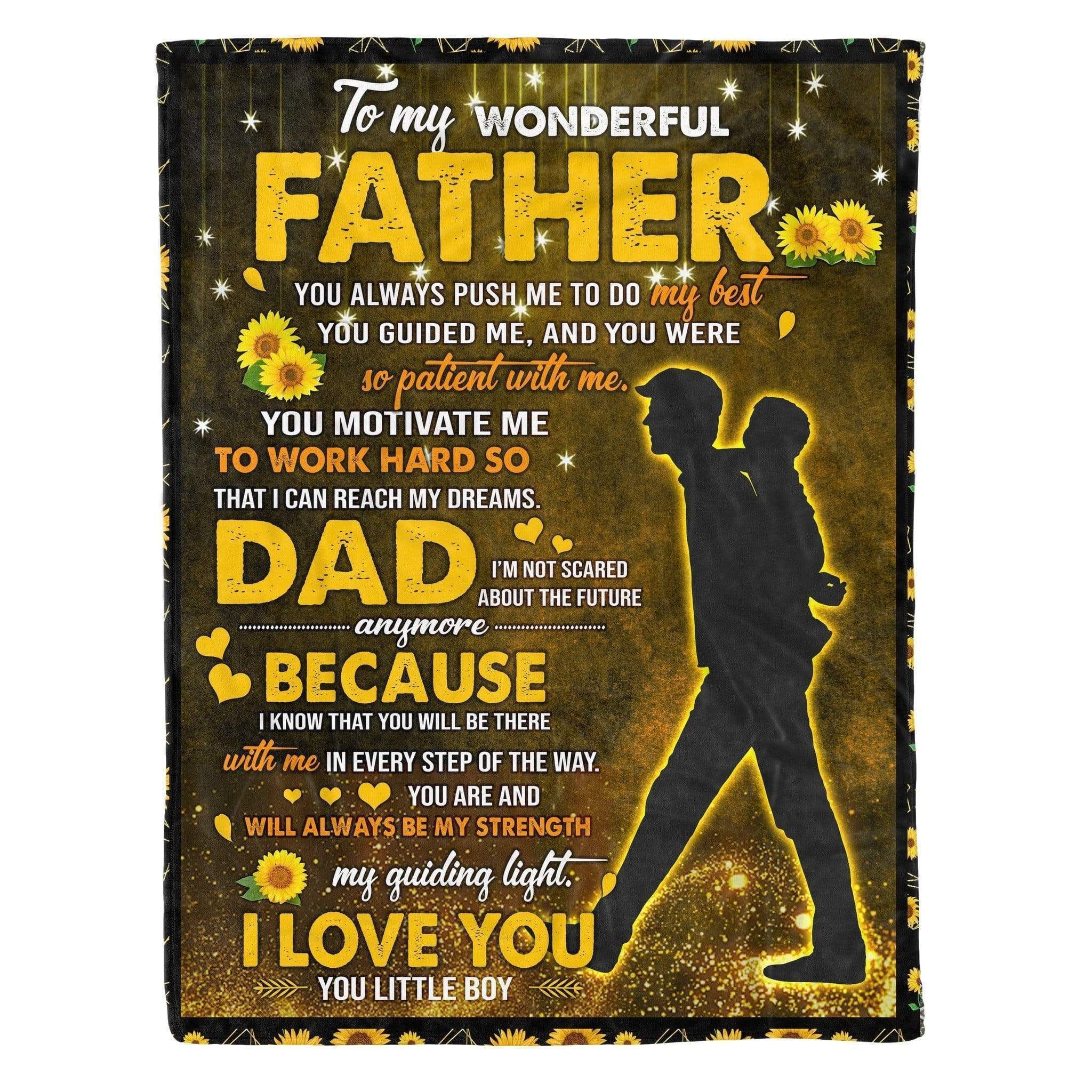 My Strength My Guiding Light Fleece Blanket Gift For Father