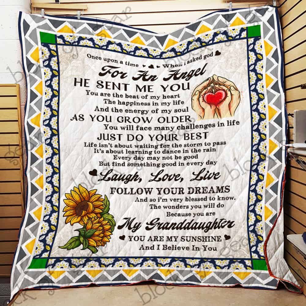 My Sunshine Granddaughter CL19100606MDQ Quilt Blanket