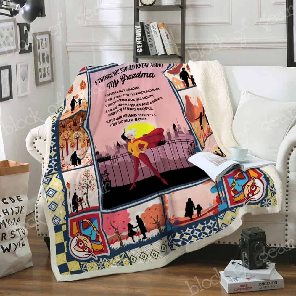 My Super Grandma Fleece Blanket