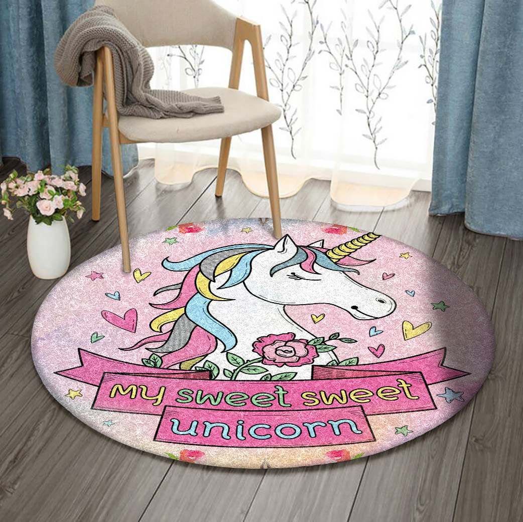 My Sweet Unicorn Round Carpet