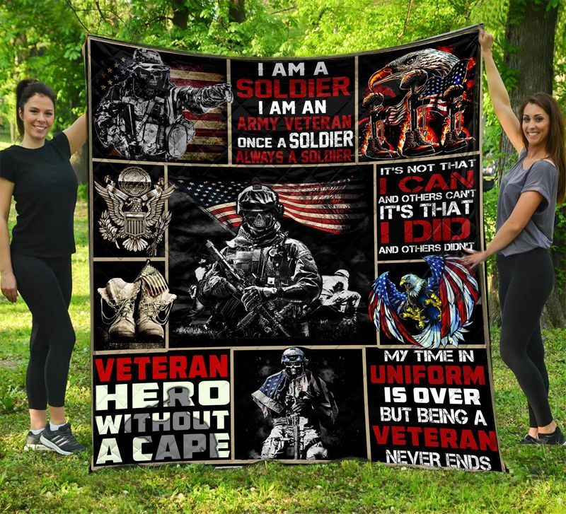 My Time In Uniform Is Over Veteran Man Quilt Blanket DHC1402877TD