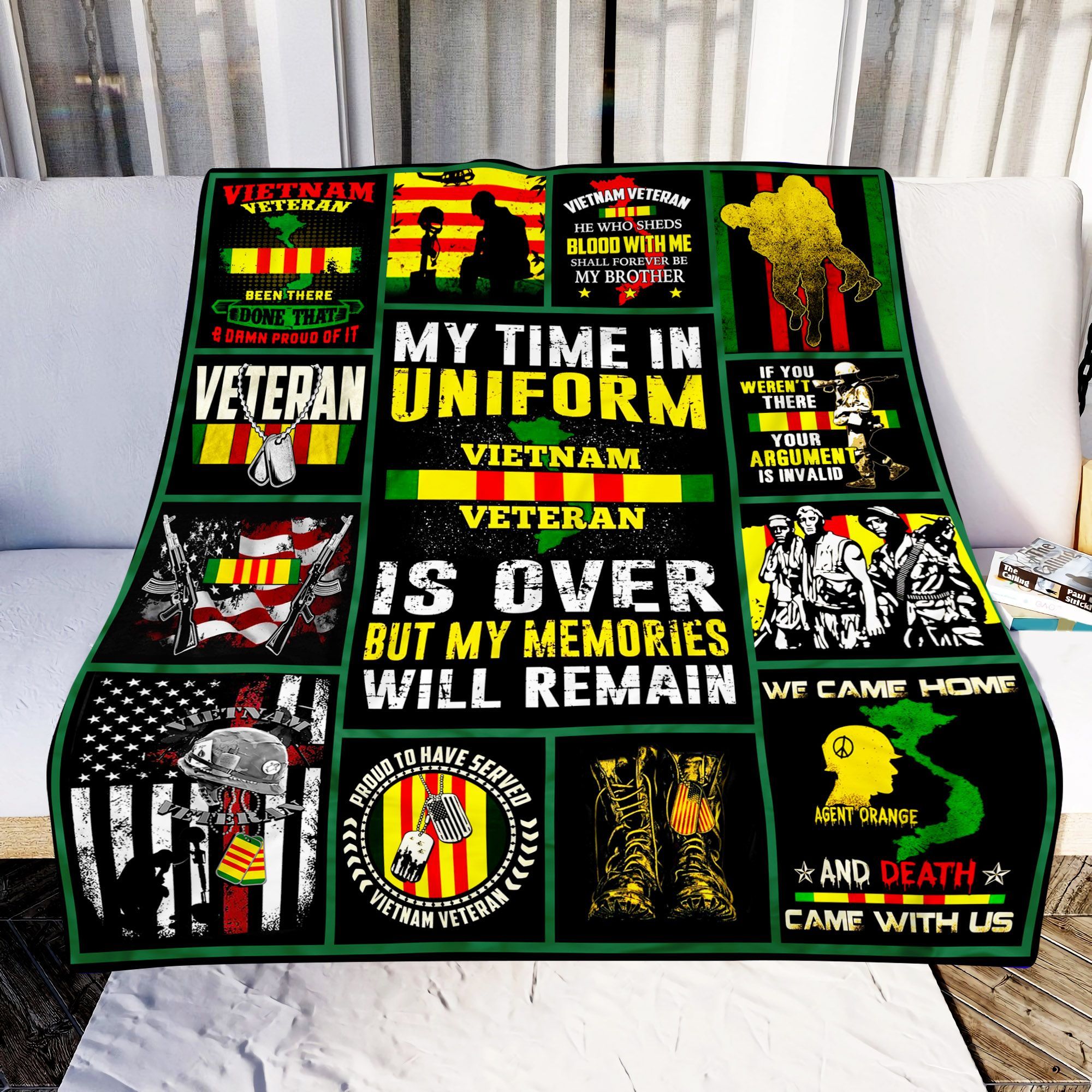 My Time In Uniform Vietnam Veteran Is Over But My Memories Will Remain Sherpe Fleece Blanket