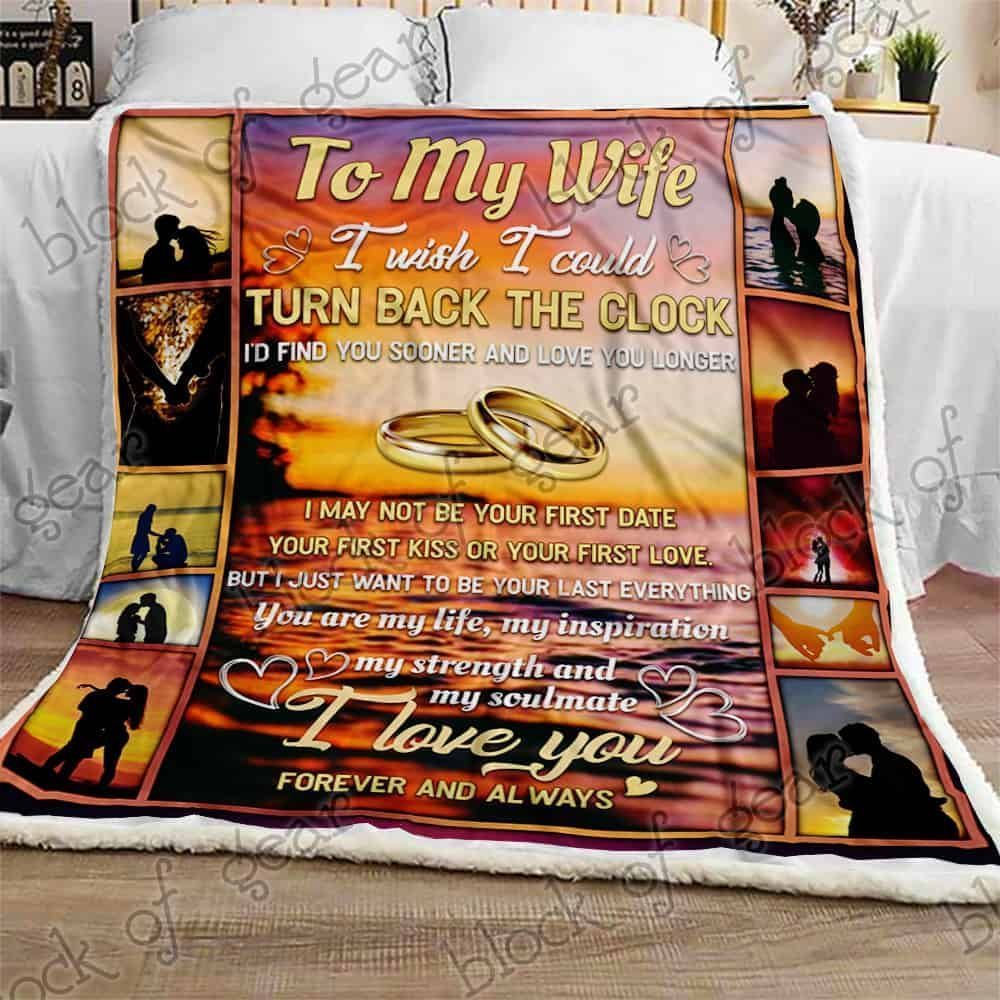 My Wife I Love You Fleece Blanket