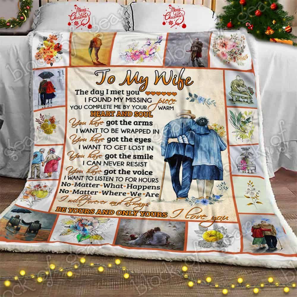 My Wife I Love You Fleece Blanket