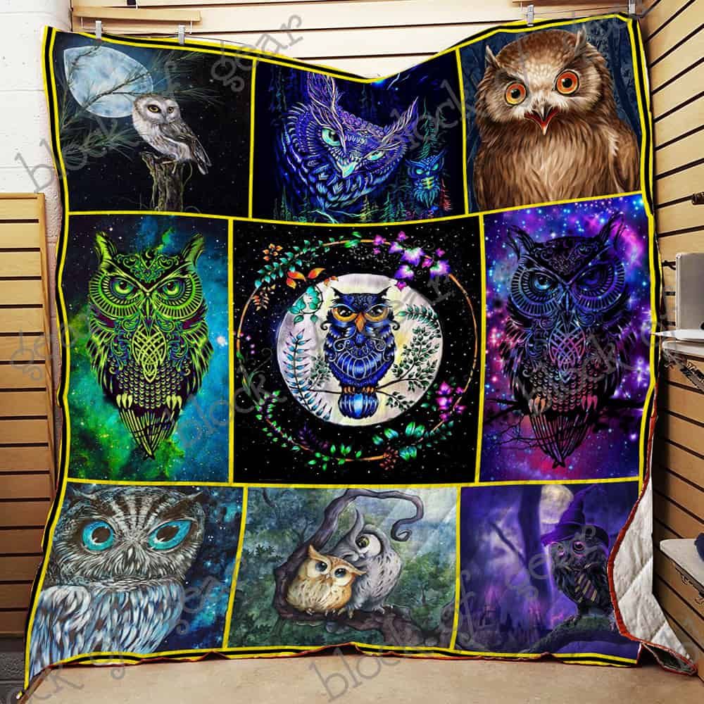 Mysterious Owls CL19100613MDQ Quilt Blanket